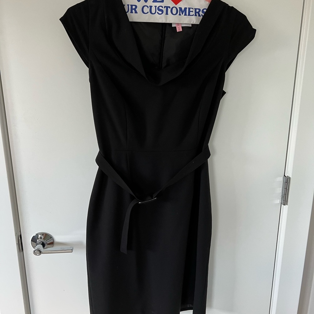 [Calvin Klein] black belted dress - Picture 2 of 4